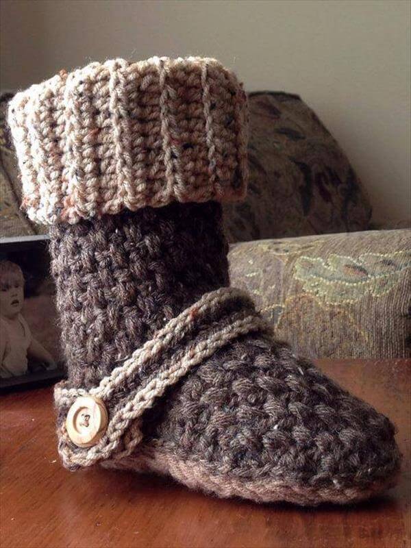 beautiful crochet slipper boots pattern