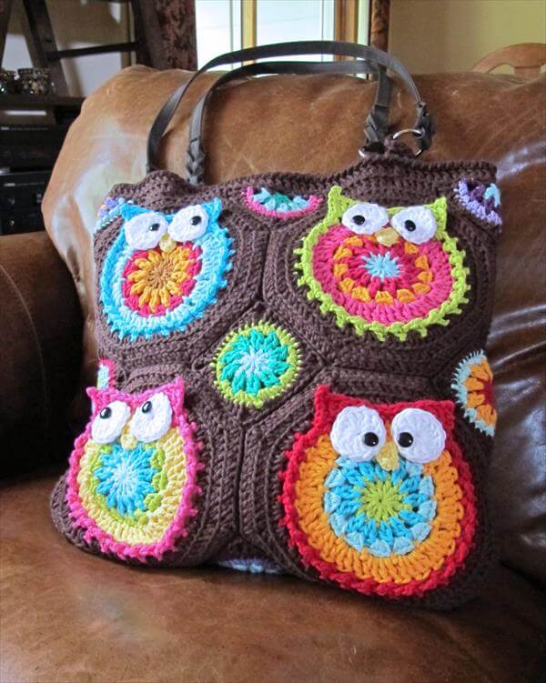 DIY Crochet Owl Tote Pattern | 101 Crochet